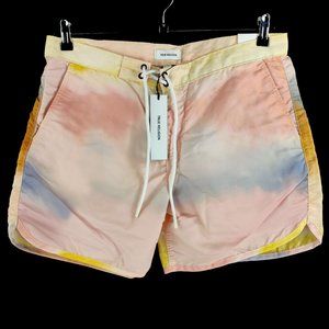 True Religion Above The Knee Pastel Tie Dye Board Shorts